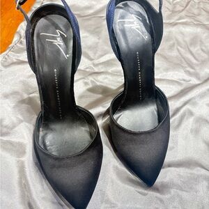 Giuseppe Zanotti Black and Blue Heels